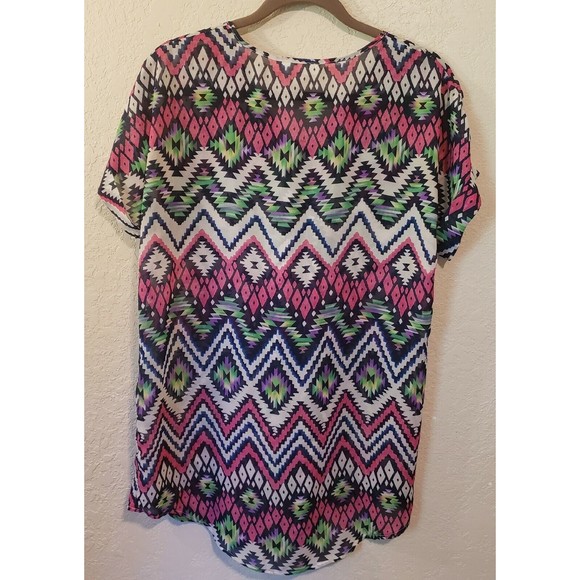 Francescas Colorful Ikat Design Swimsuit Coverup Size S/M - Picture 7 of 9
